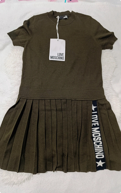 Vestido Moschino de punto plisado – Talla XXL