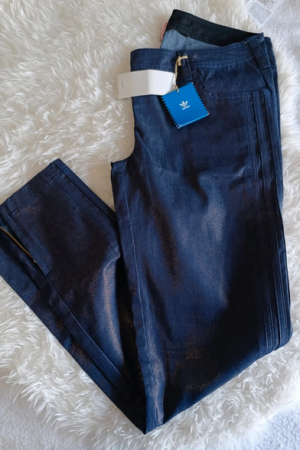 Pantalón deportivo efecto jeans brillante – Talla M