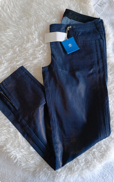 Pantalón deportivo efecto jeans brillante – Talla M