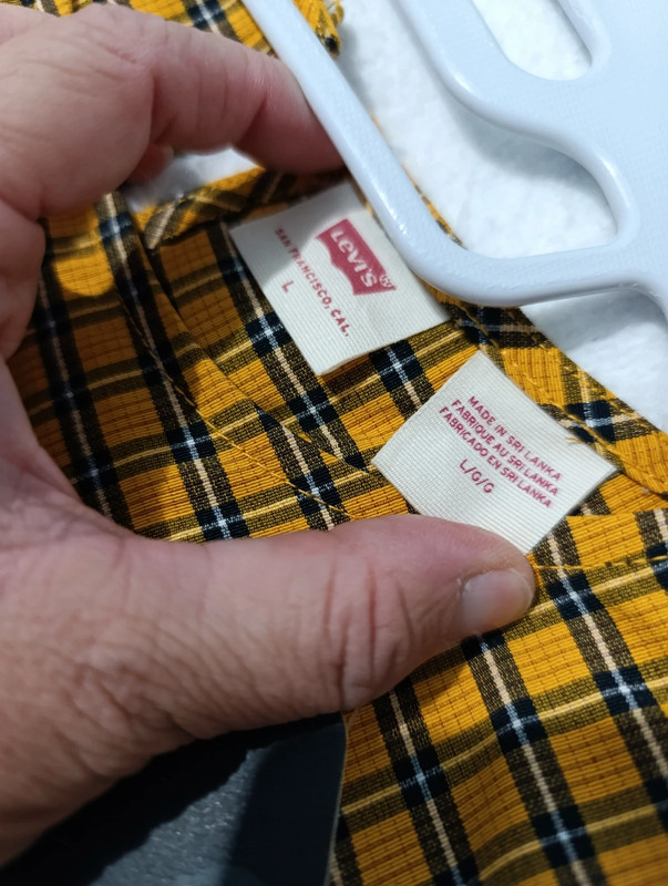 Vestido globo mostaza de cuadros Levi’s – Talla L - Imagen 5