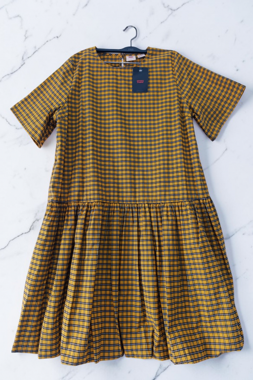 LEVI’S Vestido cuadros globo oversized