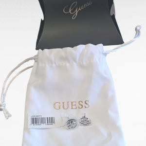 GUESS Pendientes logo acero fino
